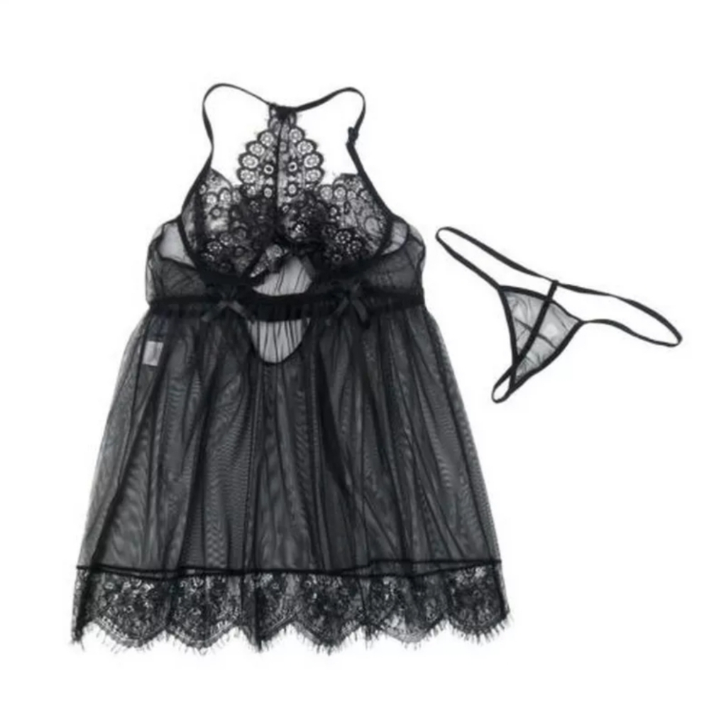Sexy Lace Lingerie G-String Set Racerback - Picture 6 of 6